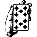 Hand With Ten Of Diamonds