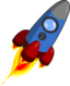 Rocket Blue And Red