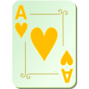 download Ornamental Deck Ace Of Hearts clipart image with 45 hue color