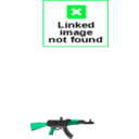 download Ak47 Gun clipart image with 135 hue color
