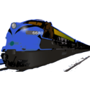 download Passenger Train clipart image with 180 hue color