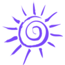 download Simple Sun Motif clipart image with 225 hue color