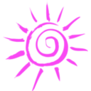 download Simple Sun Motif clipart image with 270 hue color