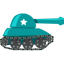 download Cartoon Tank clipart image with 90 hue color
