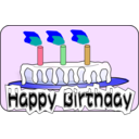 download Birthday Cake clipart image with 180 hue color