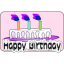 download Birthday Cake clipart image with 225 hue color