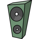 download Cartoon Speaker clipart image with 270 hue color