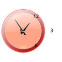 download Analog Clock clipart image with 135 hue color