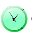 download Analog Clock clipart image with 270 hue color