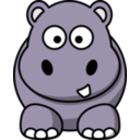 download Cartoon Hippo clipart image with 45 hue color