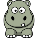 download Cartoon Hippo clipart image with 225 hue color