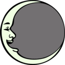 download Man In The Moon clipart image with 45 hue color