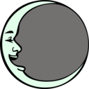 download Man In The Moon clipart image with 90 hue color