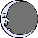 download Man In The Moon clipart image with 180 hue color