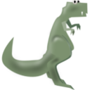 download T Rex clipart image with 0 hue color