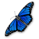 download Monarch Butterfly clipart image with 180 hue color