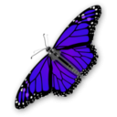 download Monarch Butterfly clipart image with 225 hue color