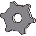 download Gear clipart image with 180 hue color
