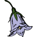 download Harebell clipart image with 0 hue color