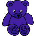 download Simple Teddy Bear clipart image with 225 hue color