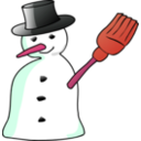 download Snowman clipart image with 315 hue color