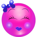 download Cute Shy Girl Smiley Emoticon clipart image with 270 hue color