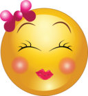 Cute Shy Girl Smiley Emoticon