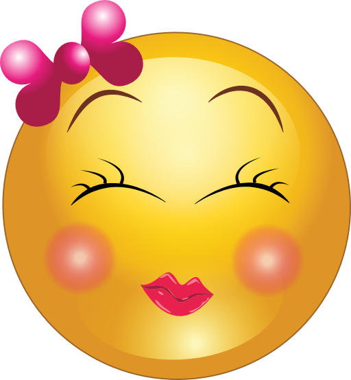 Cute Shy Girl Smiley Emoticon