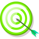 download Target With Arrow clipart image with 90 hue color