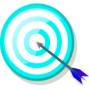 download Target With Arrow clipart image with 180 hue color