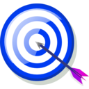 download Target With Arrow clipart image with 225 hue color