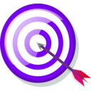 download Target With Arrow clipart image with 270 hue color