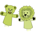 download Puppets clipart image with 45 hue color