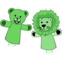 download Puppets clipart image with 90 hue color