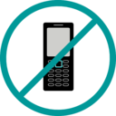 download No Cellphone clipart image with 180 hue color