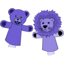 download Puppets clipart image with 225 hue color