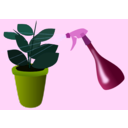 download Caring For Houseplants clipart image with 45 hue color