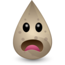 download Dirty Water Drop clipart image with 0 hue color