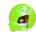 download Yawn Smiley Emoticon clipart image with 45 hue color