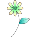 download Flower clipart image with 90 hue color