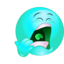 download Yawn Smiley Emoticon clipart image with 135 hue color