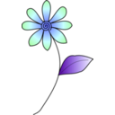 download Flower clipart image with 180 hue color