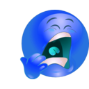 download Yawn Smiley Emoticon clipart image with 180 hue color