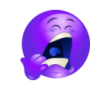 download Yawn Smiley Emoticon clipart image with 225 hue color