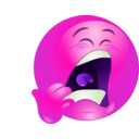 download Yawn Smiley Emoticon clipart image with 270 hue color