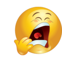 download Yawn Smiley Emoticon clipart image with 0 hue color