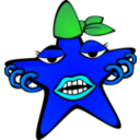 download Starry Night Star clipart image with 180 hue color