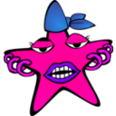download Starry Night Star clipart image with 270 hue color
