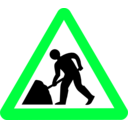 download Roadsign Man W Umbrella clipart image with 135 hue color