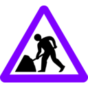 download Roadsign Man W Umbrella clipart image with 270 hue color